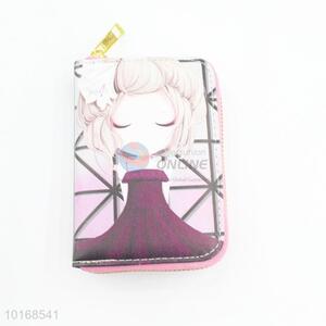 Personalized Lady Printing PU Wallet with Strap