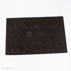 Dark Coffee Footprint Pattern Floor Mat