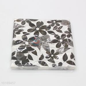 Popular Flower Printed Paper Napkin, Paper Serviette for Sale