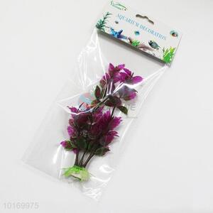 Newest Design Purple Color Artificial Plastic Aquatic Plant for Aquarium