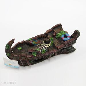 Wholesale Broken Ship Boat Design Vintage Aquarium Decoration