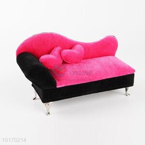 High quality pink black velvet jewelry box