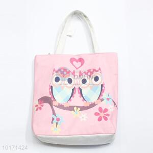 Pink owl shopping bag/tote bag/multifunctional bag