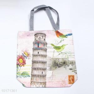 Promotional bird pattern lint tote bag/casual bags