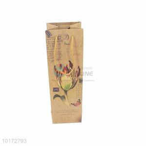 Vintage wine bottle kraft paper bags