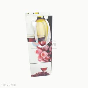 Trendy printed wine bottle paper bag