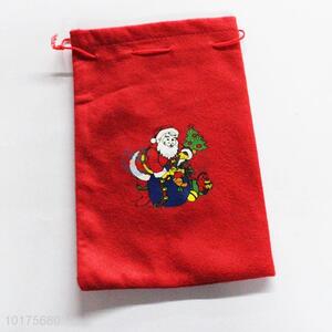 Drawstring  Cartoon Canvas Santa Printed Home Decor