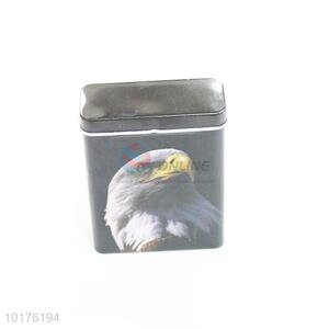 Eagle printed metal cigarette case