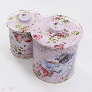 Flower Pattern Iron Storage Box Set Cake Box