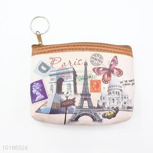 Womens Exquisite Famous Building Pattern Wallets PVC with Lining Coin Purse