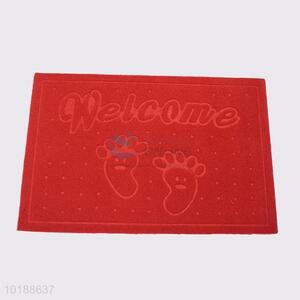 Red Color Cute Footprint Pattern Door Mat Floor Mat