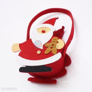 Wholesale Santa Claus Shaped Felt Hand Bag Cute Christmas Kid Bag