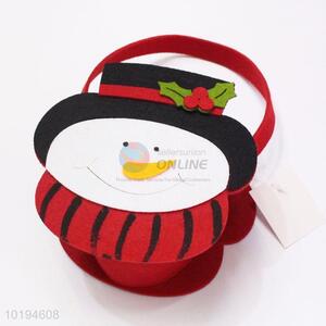 Wholesale Cheap Snowman Shaped Felt Hand Bag Christmas Candy Bag