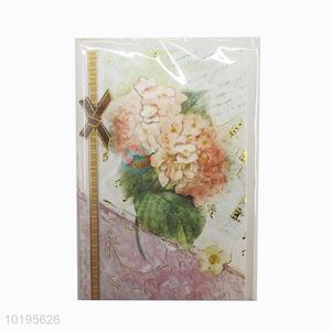 Bottom price elegant flower style greeting card