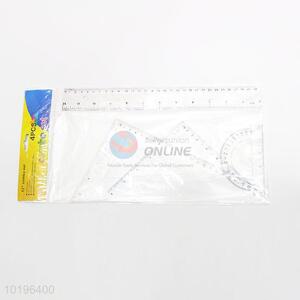 Low price plastic school geometry ruler set