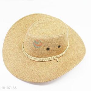 Good quality jute western cowboy hat