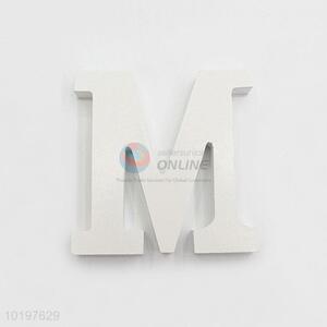 Wholesale Cheap Letter M Shaped Wooden Craft for Decoration