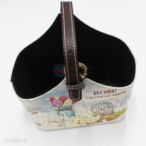 Fashion design pu storage basket storage container