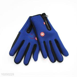 Fashion Man Winter Outdoor Warm Gloves With Zipper