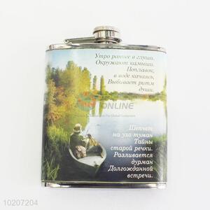Fashion Printed Stainless Steel Plastic Hip Flask