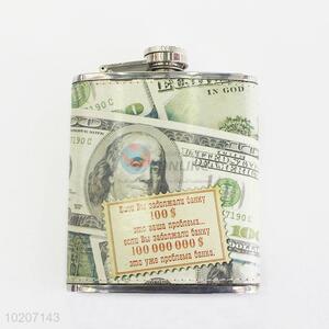 New High Quality Dollar Pattern Stainless Steel Hip Flask