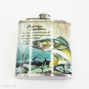 Fish Pattern Stainless Steel Hip Flask Mini Flagon
