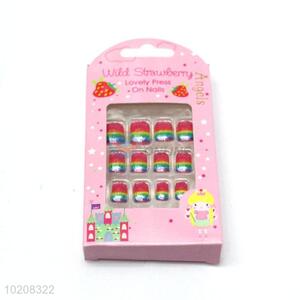 Fashion Colorful Artificial Nail Glue Nails For Children