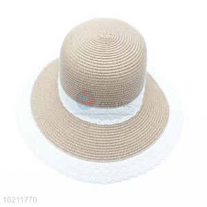 Chic women wide brim beach straw hat