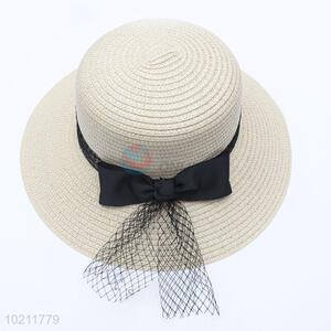 Fashion style wholesale straw hats with bowknot