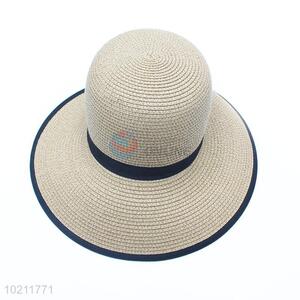 Summer beach woven panama straw hat