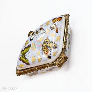 Hot Sale Fan Shaped Porcelain Jewelry Box/Case