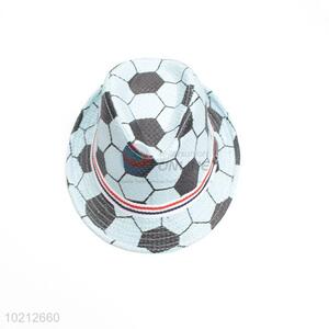 High quality football pattern children paper straw hat