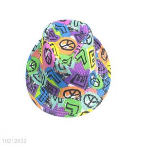 Fashion girls kids printed school travling hat