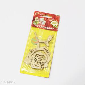 Hot-selling low price rose shape wooden car air freshener