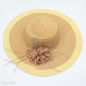 Fashion Flower Decoration Straw Hat Beach Sun Hat