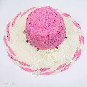 Pink Color Cute Sun Hat Leather Buckle Beach Hat Fashion Summer Hats