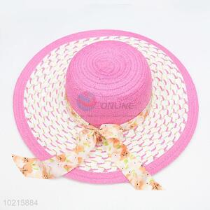 Pink Color Women's Garishness Sunbonnet Bucket Hat Beach Cap Sun Hat