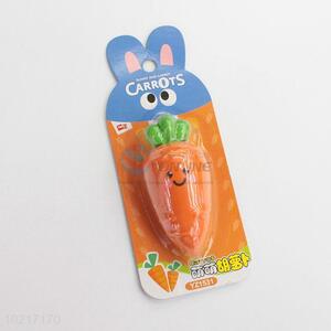 Unique stationery carrot shape eraser for girls