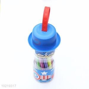 Blue Color Captain America Design Kids Painting Water Color Pens