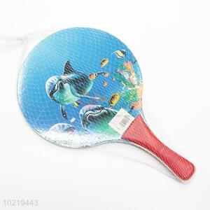 Cartoon ocean style beach game wooden beach tennis racket