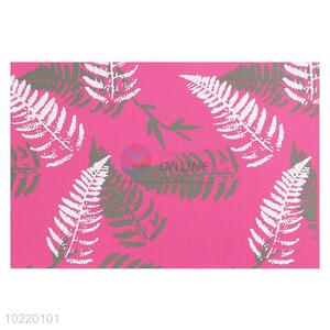 Pink leaf pattern resturant/hotel/home insulation table mat/placemat