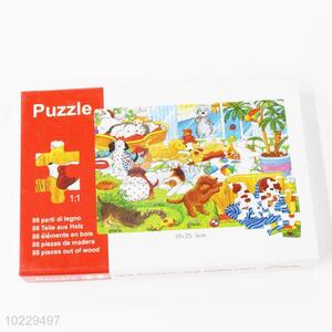 Funny kids hand grasp wooden jigsaw puzzle toys