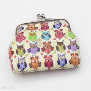 Lovely Owl Pattern Coin Purses Mini PVC Coin Bags