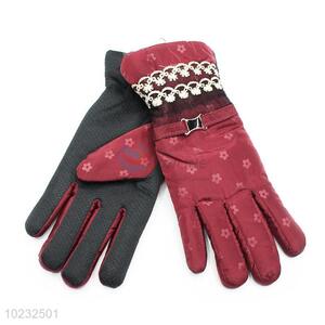 Classical best red&black women glove