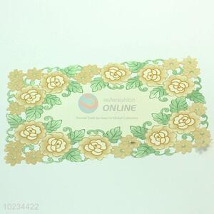 Yellow Flower Pattern Placemat Fashion Dining Table Mat