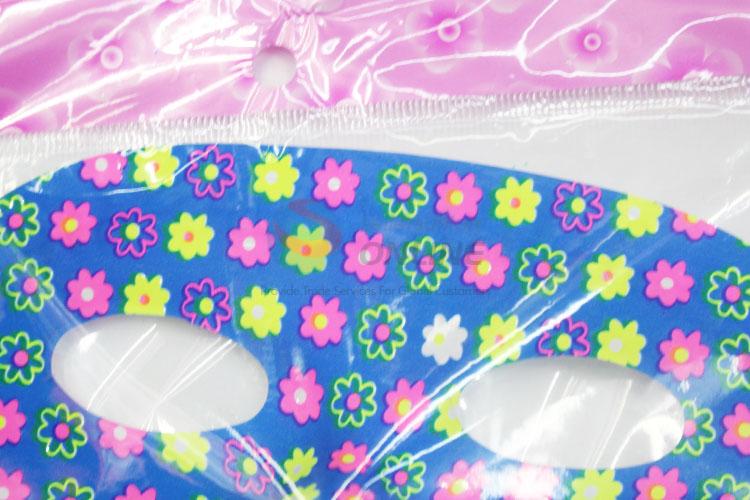 New arrival blue flower pattern PVC party mask