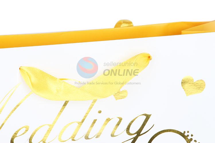 Factory Supply Gilding Gift Bag/Paper Packing Bag for Wedding