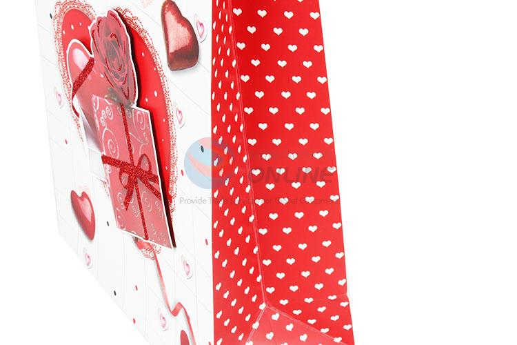 Wholesale Red Heart Printed Gift Bag/Paper Packing Bag for Sale