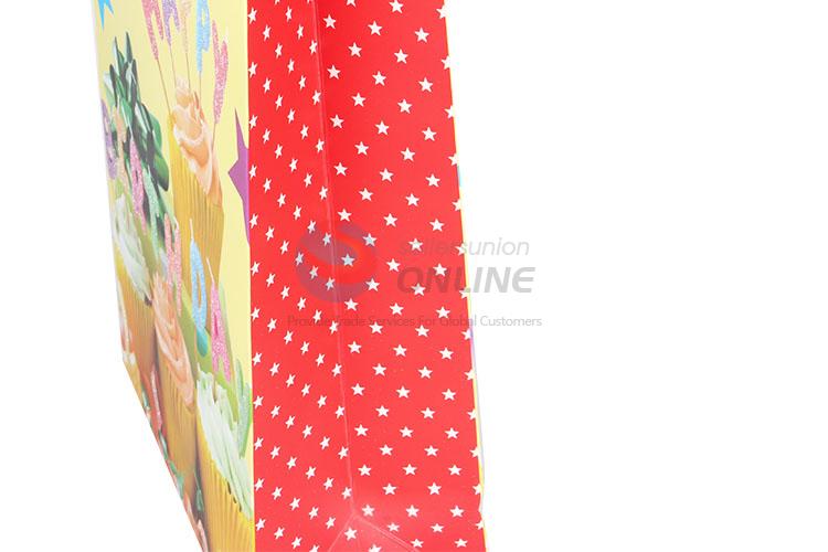 Best Selling Cake Printed Gilding Gift Bag/Paper Packing Bag for Birthday