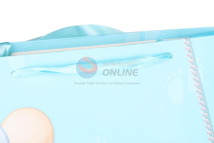 Promotional Wholesale Blue Gift Bag/Paper Packing Bag for Baby